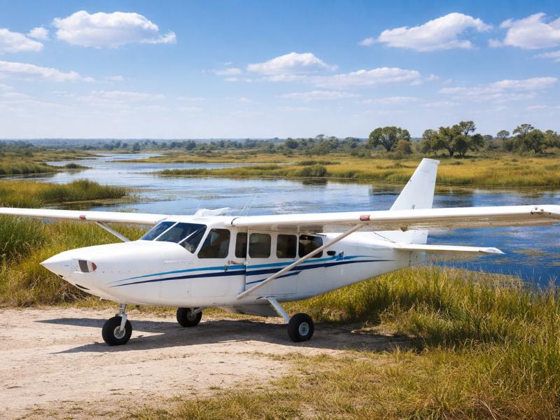 From Maun: Okavango Delta Aerial Scenic Flight with Hotel Transfer